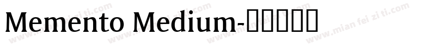Memento Medium字体转换